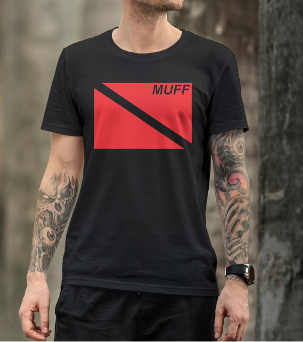 MUFF Dive Flag Red Diagonal Strip T-Shirt