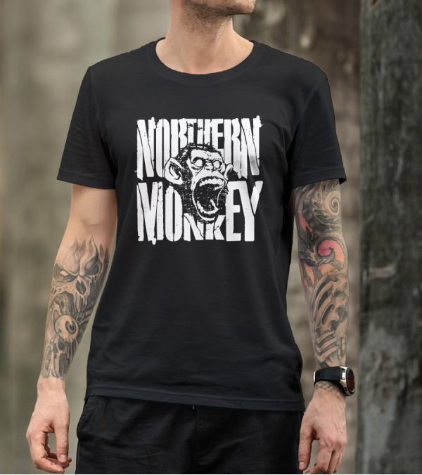 NORTHERN MONKEY Shouting Ape Black T-Shirt