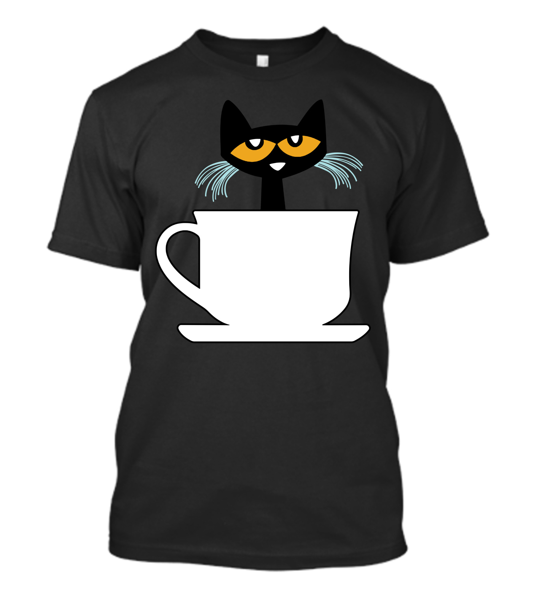 Cheshire Cat In Coffee Cup - Officially Licensed Book Character Morning Coffee T-Shirt