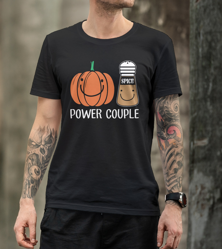 Pumpkin Spice Power Couple T-Shirt