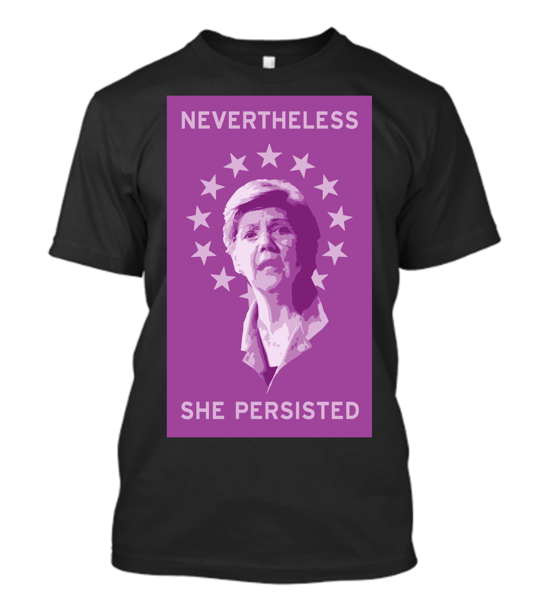 Nevertheless She Persisted Stars Purple T-Shirt