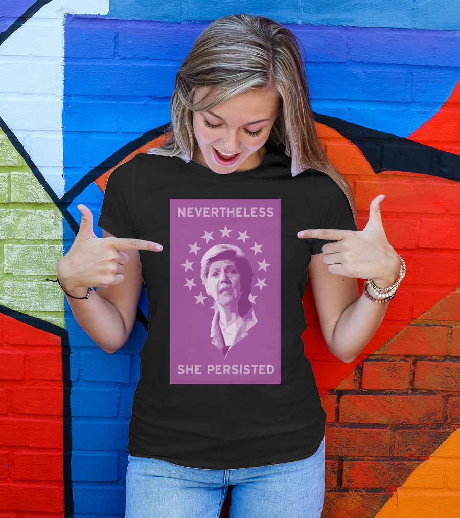 Nevertheless She Persisted Stars Purple T-Shirt