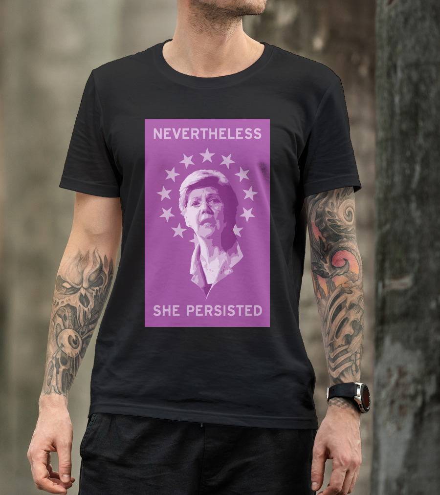 Nevertheless She Persisted Stars Purple T-Shirt