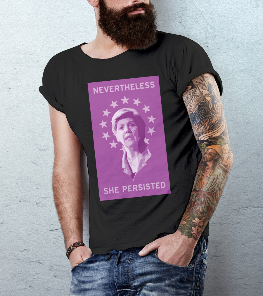 Nevertheless She Persisted Stars Purple T-Shirt