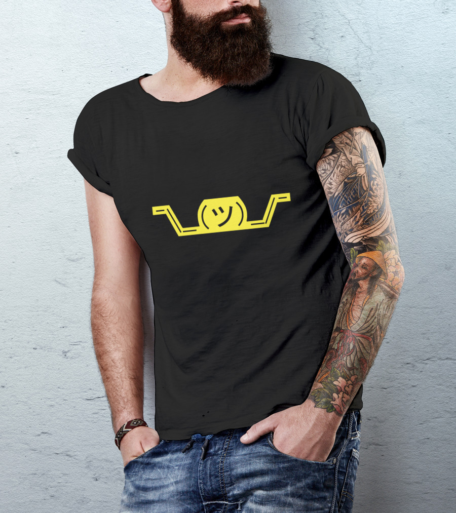 Shrug Emoji Text Emoticon Symbol Yellow T-Shirt