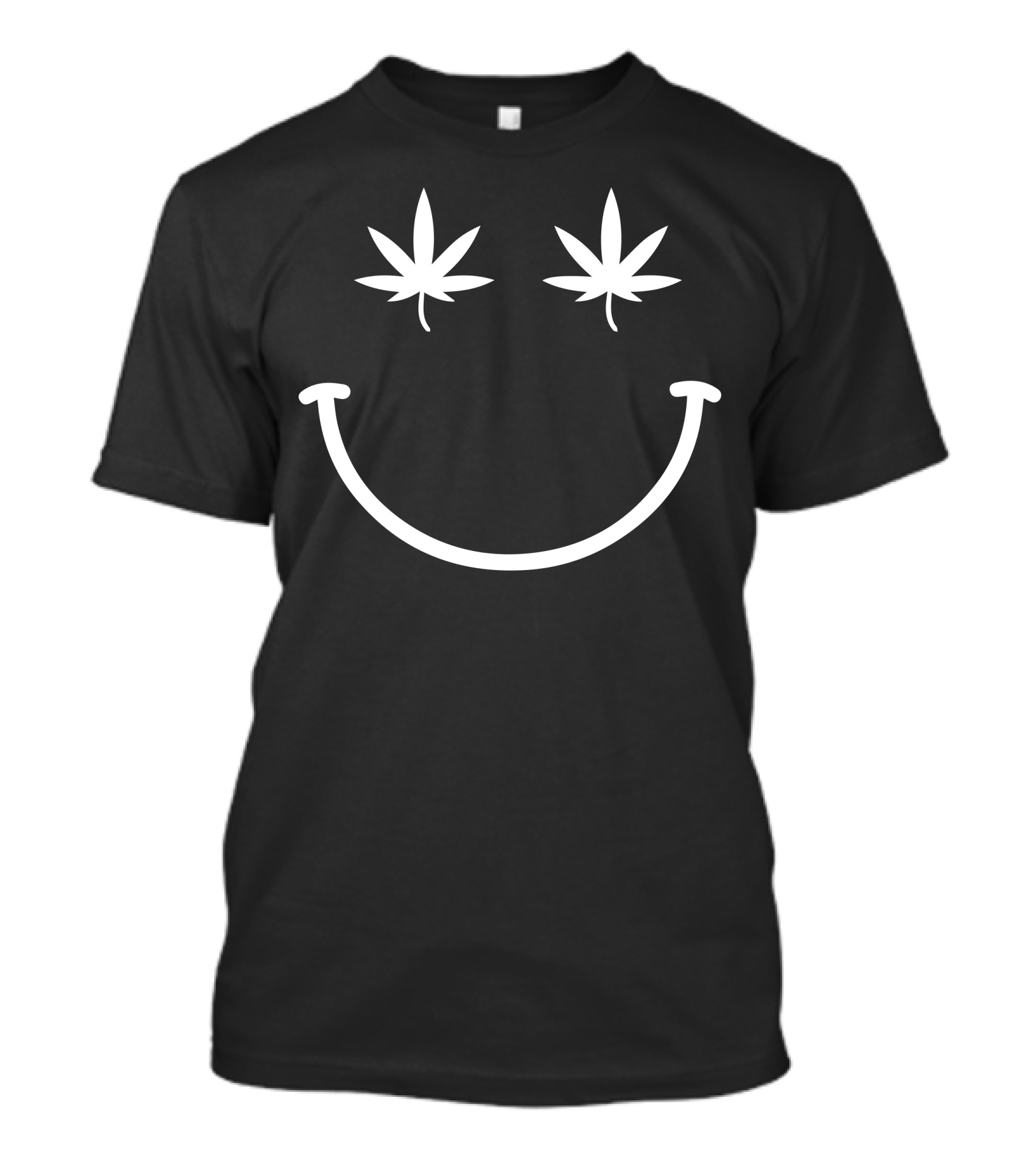 Smiley Face Cannabis Leaves Halter Top T-Shirt