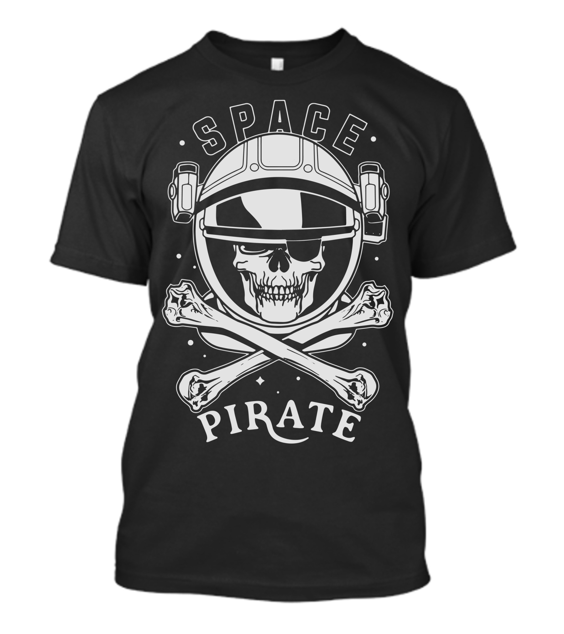Space Helmet Skull Crossbones Pirate Adventure T-Shirt