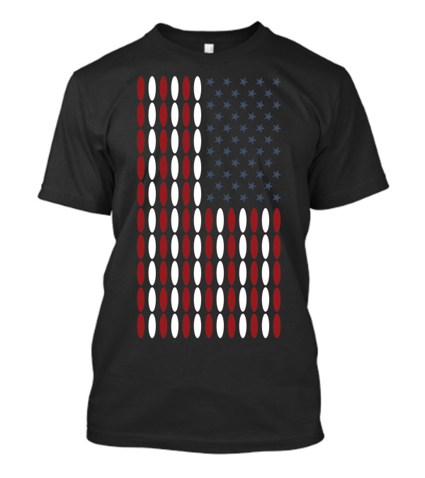 Surf To Live American Flag Surfboard T-Shirt