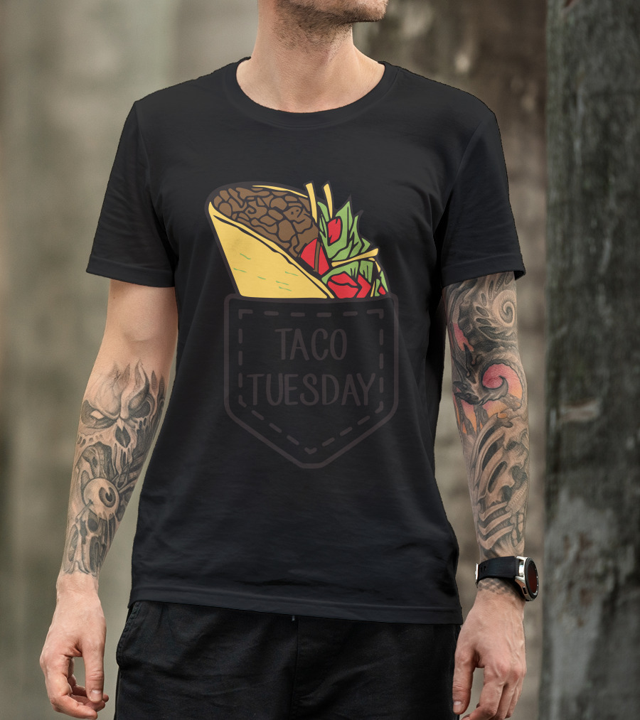Taco Mexican Taco Tuesday Pocket T-Shirt