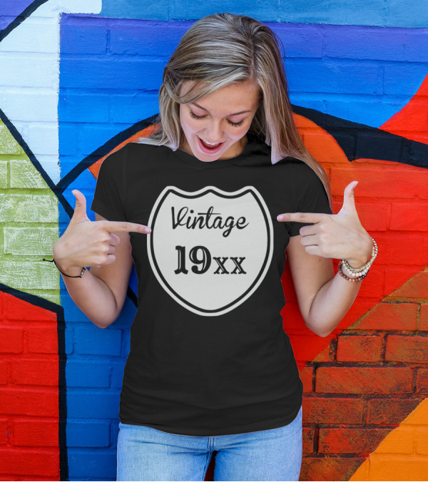 Vintage Custom Birth Year 19XX Shield T-Shirt