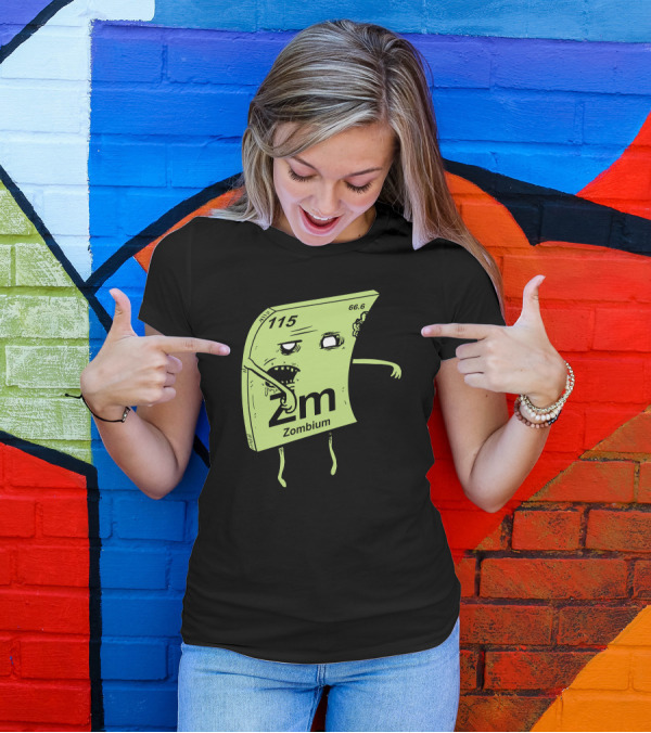 Zombium Element 115 Zombie Periodic Table Parody Zm 66.6 T-Shirt