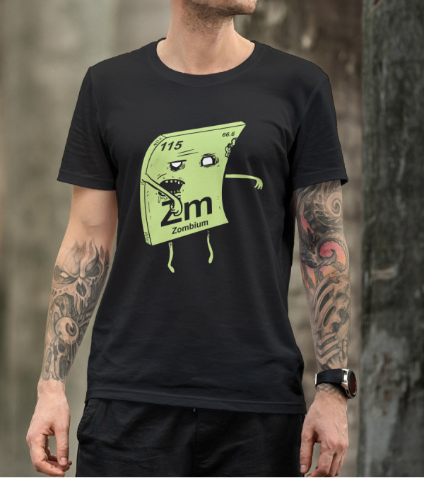 Zombium Element 115 Zombie Periodic Table Parody Zm 66.6 T-Shirt