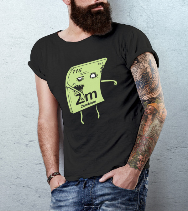 Zombium Element 115 Zombie Periodic Table Parody Zm 66.6 T-Shirt