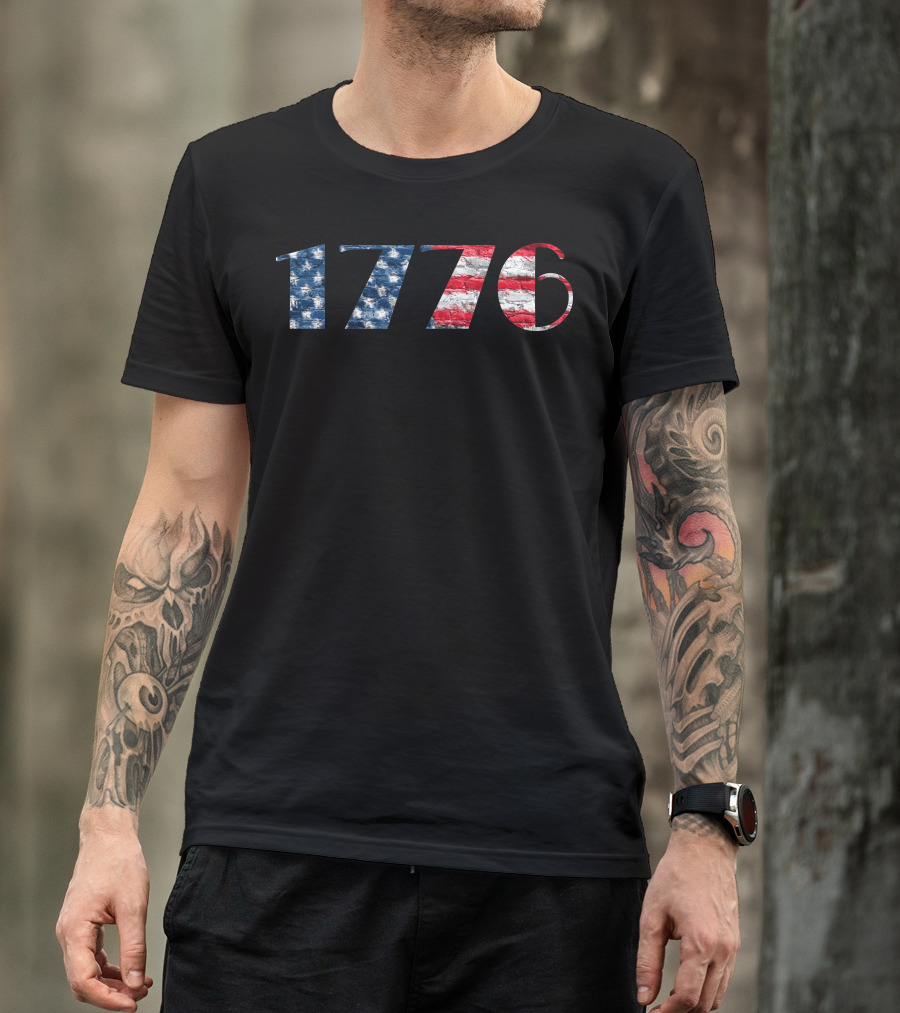 1776 American Flag Independence Day T-Shirt