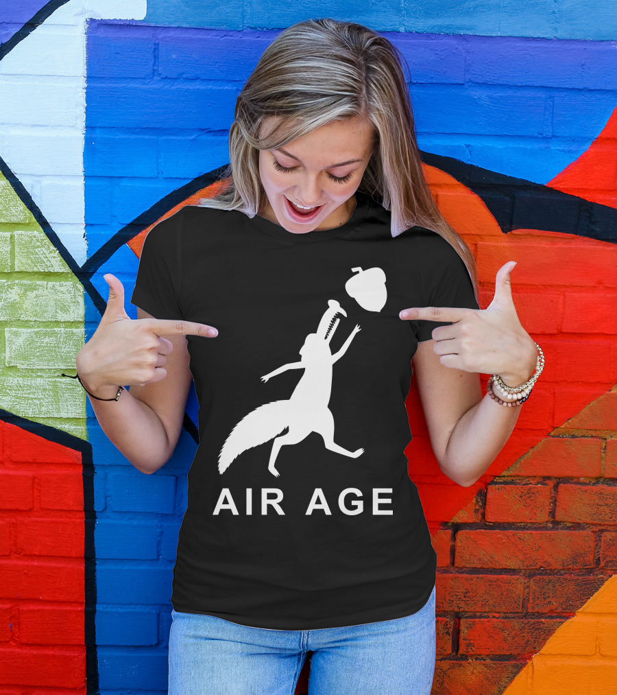Air Age Ice Age Squirrel And Acorn Chase T-Shirt