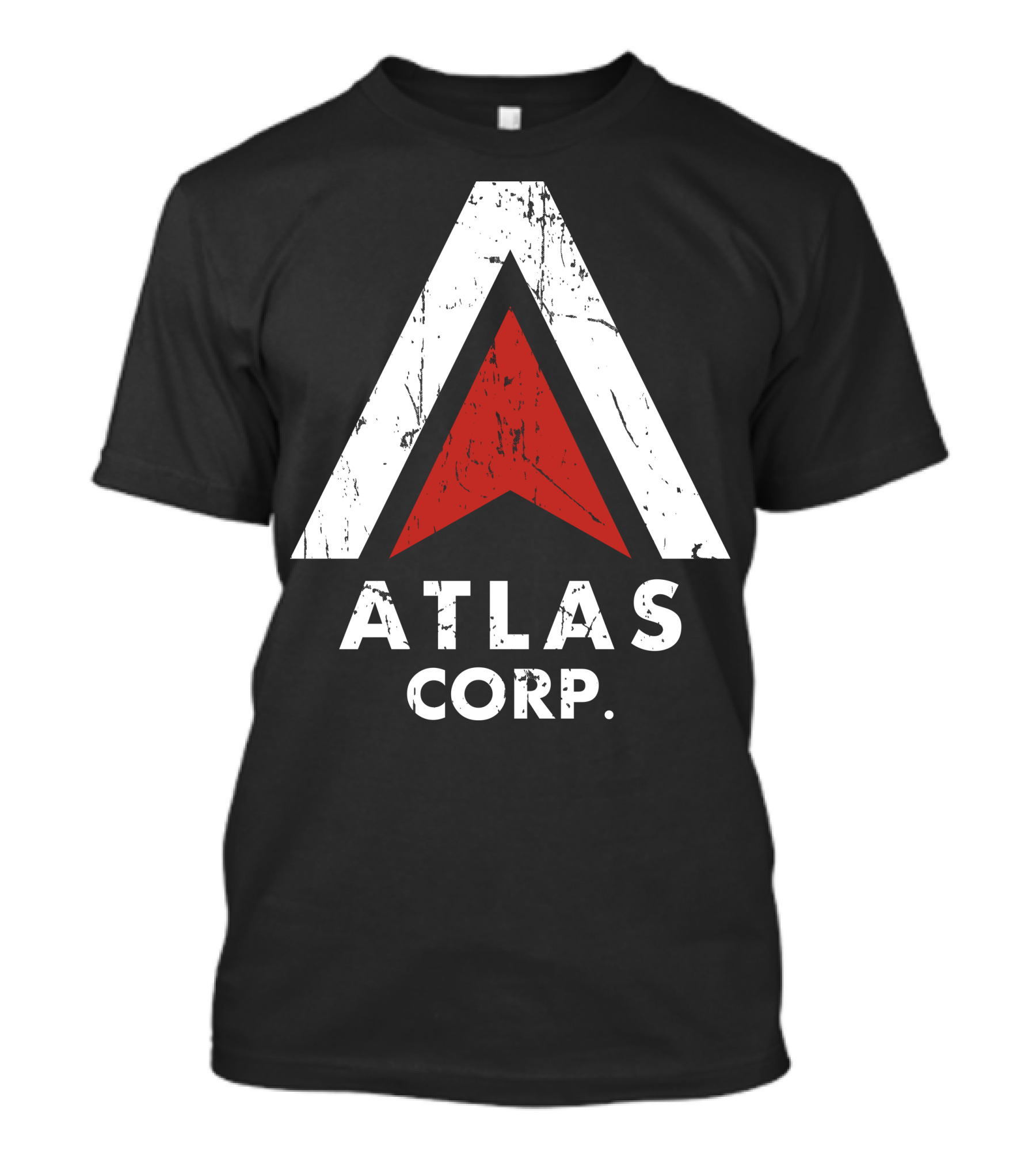 Atlas Corp Distressed Red Arrow Emblem T-Shirt