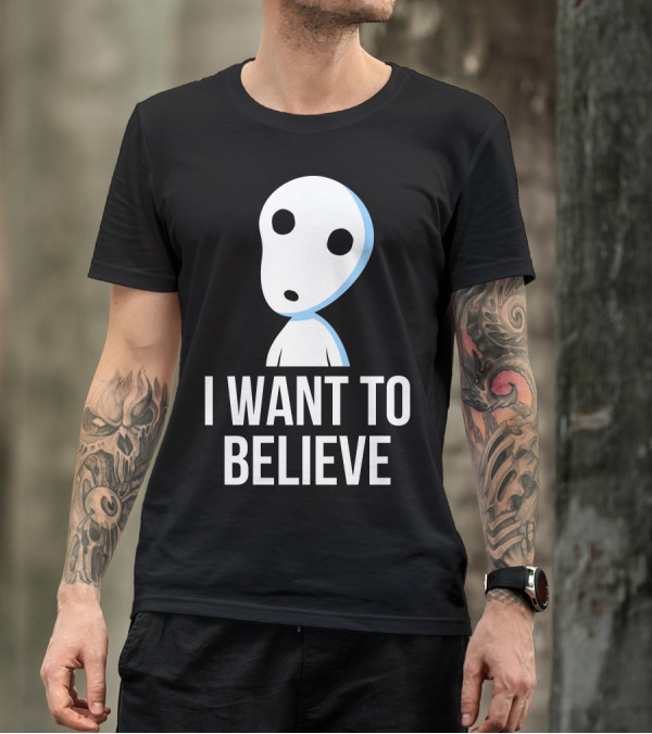 I Want To Believe Kodama Inspired Alien Face T-Shirt