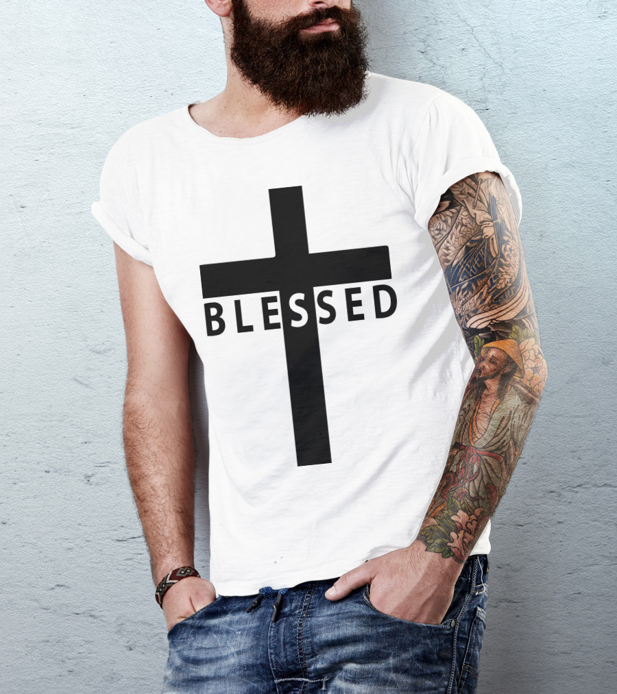 Blessed Black Cross T-Shirt