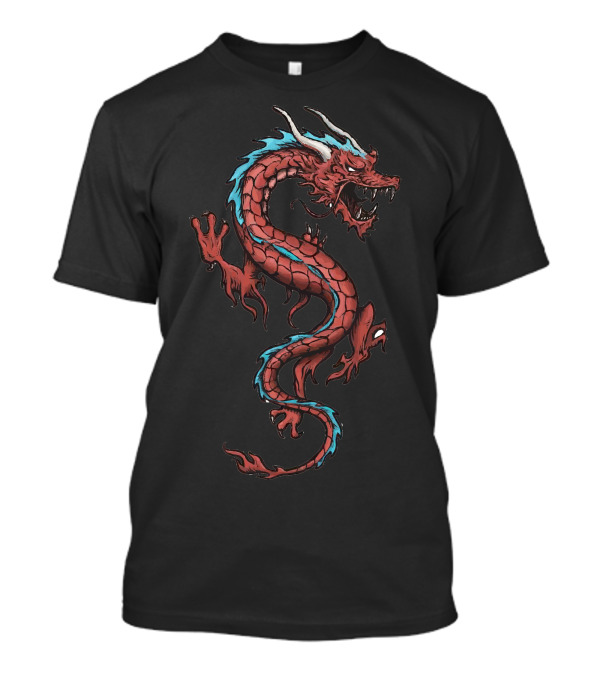 Chinese Dragon Red Fire Serpent T-Shirt