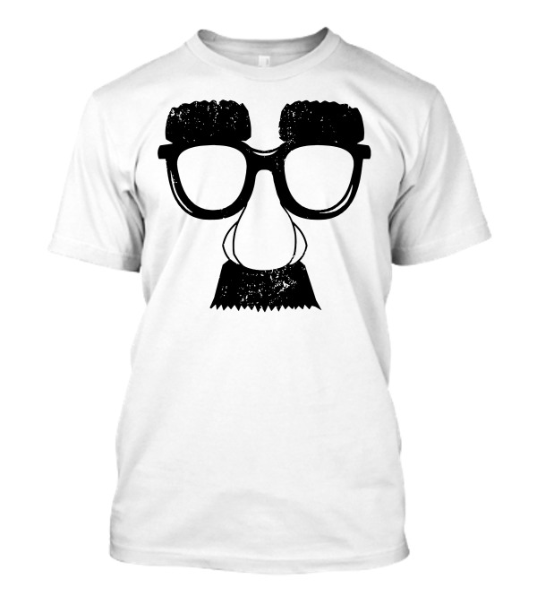 Comedy Fancy Dress Moustache Glasses Nose Disguise T-Shirt