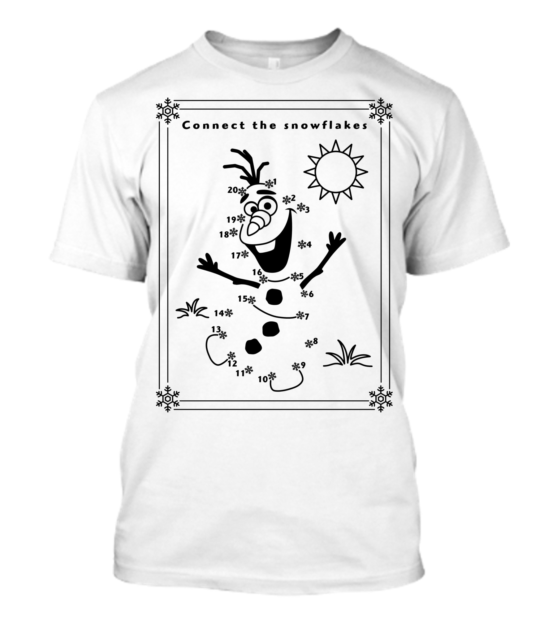 Connect The Snowflakes Olaf Disney Frozen T-Shirt