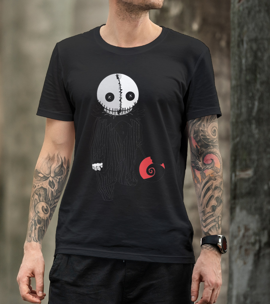 Creepy Jack Skellington Doll Trick Or Treat With Lollipop T-Shirt
