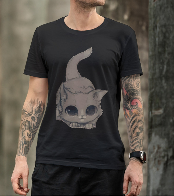 Cute Cat Adorable Big-Eyed Kitten T-Shirt