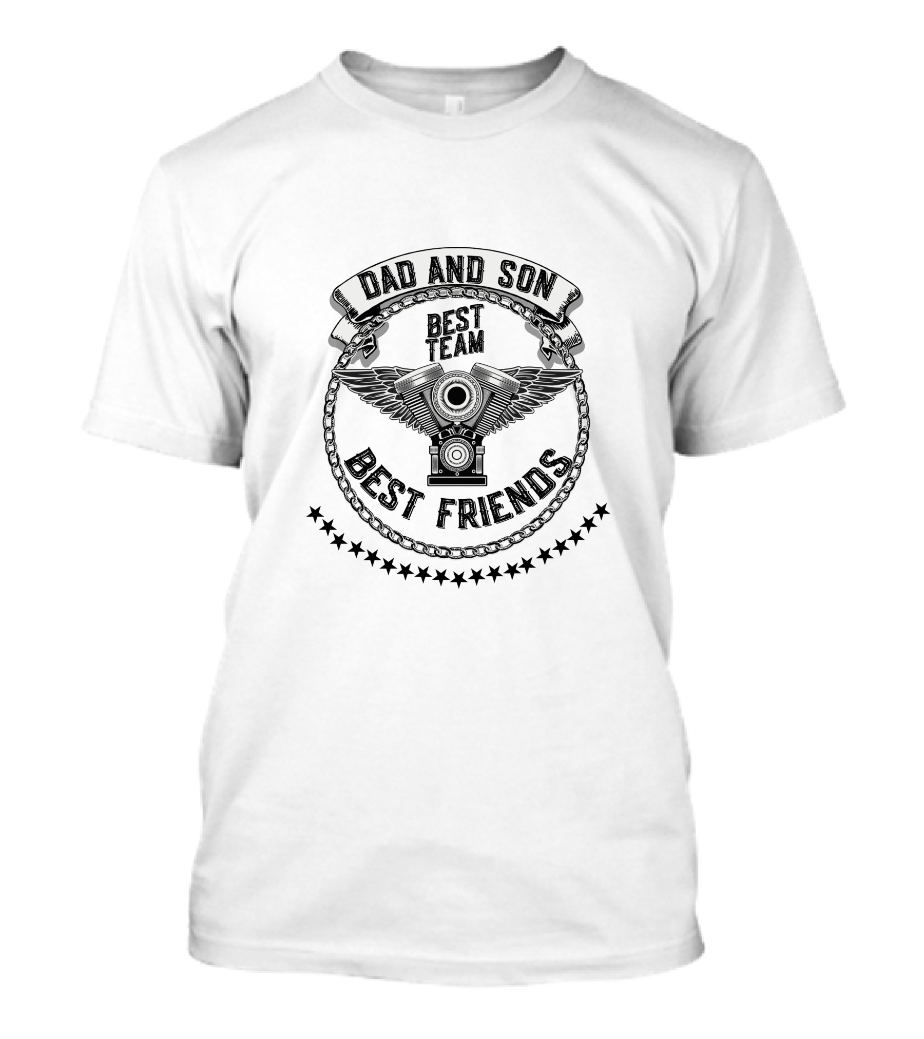 Dad And Son Best Team Best Friends Winged Engine T-Shirt