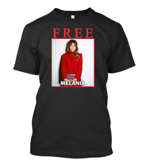 FREE MELANIA American Flag Red Coat T-Shirt
