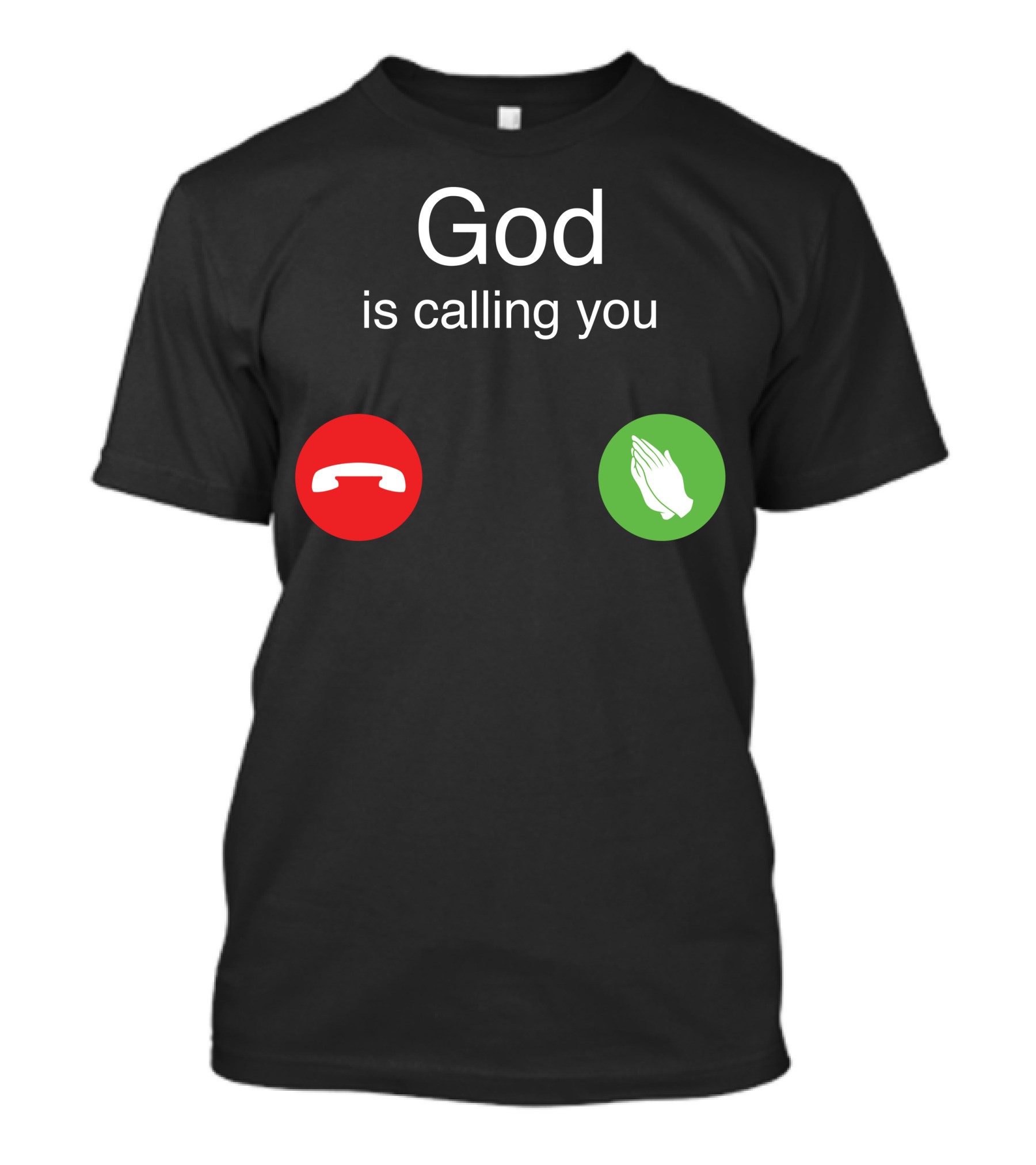God Is Calling You Phone Icons Prayer Hands T-Shirt