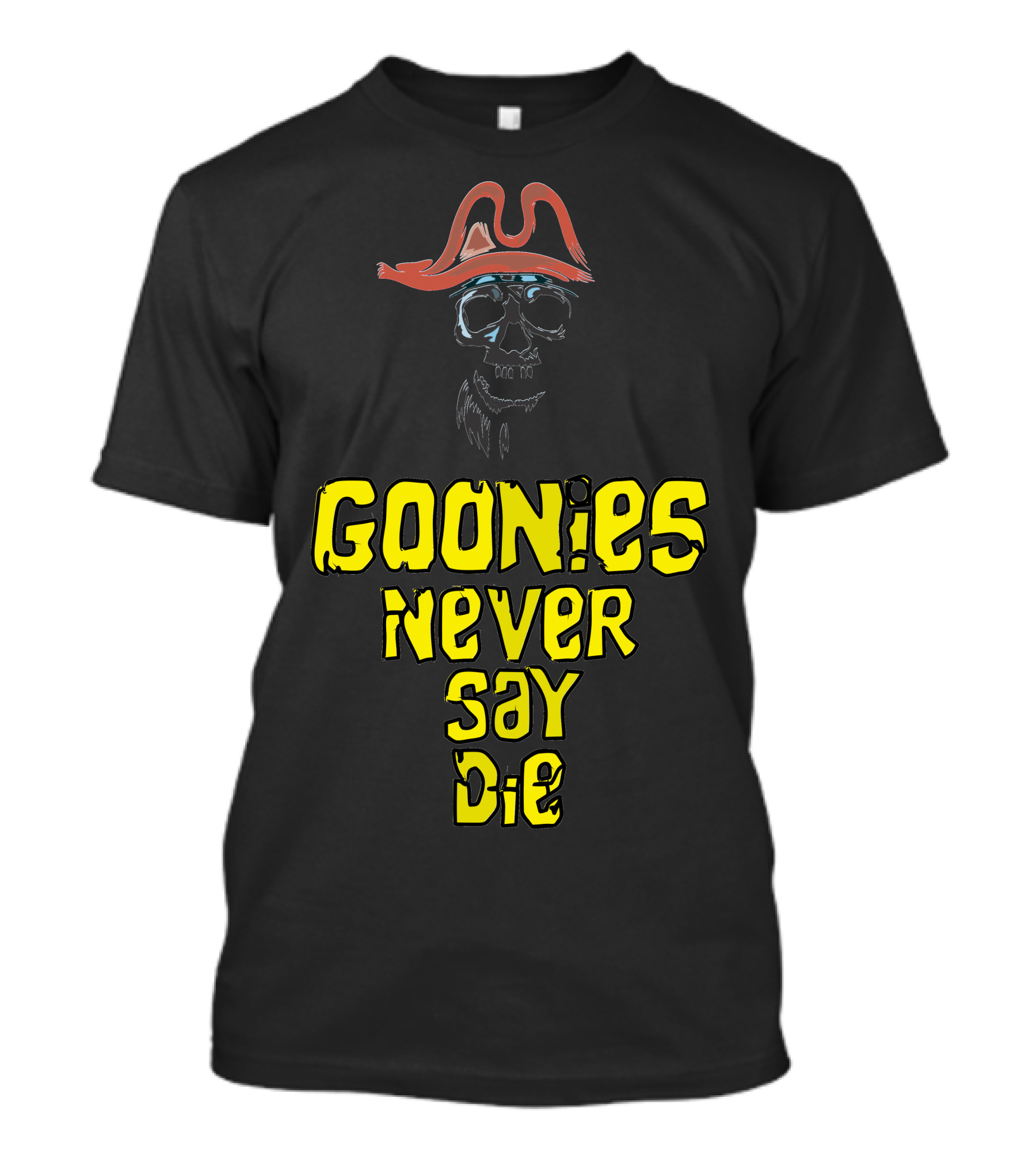 Goonies Never Say Die Skull Pirate Hat T-Shirt
