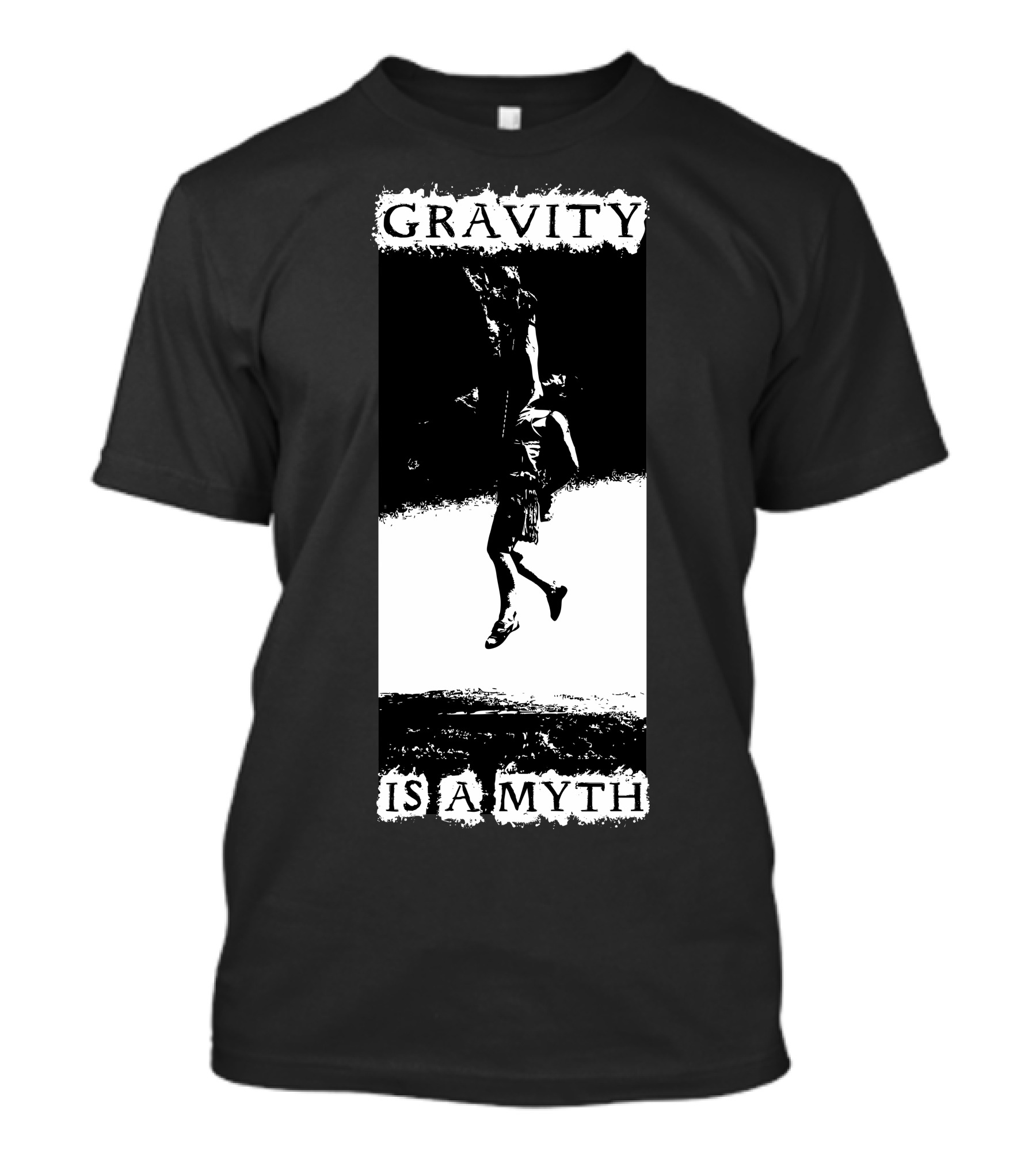 Gravity Is A Myth Surreal Floating Basketball Player T-Shirt