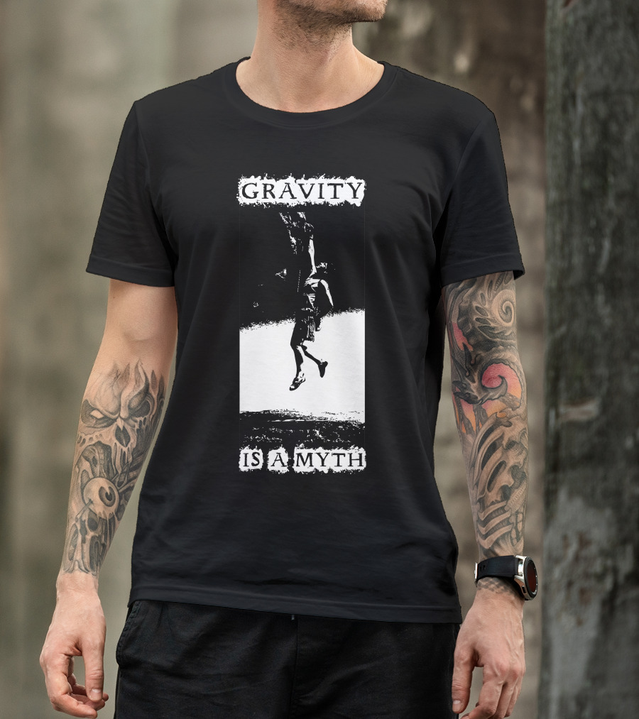 Gravity Is A Myth Surreal Floating Basketball Player T-Shirt