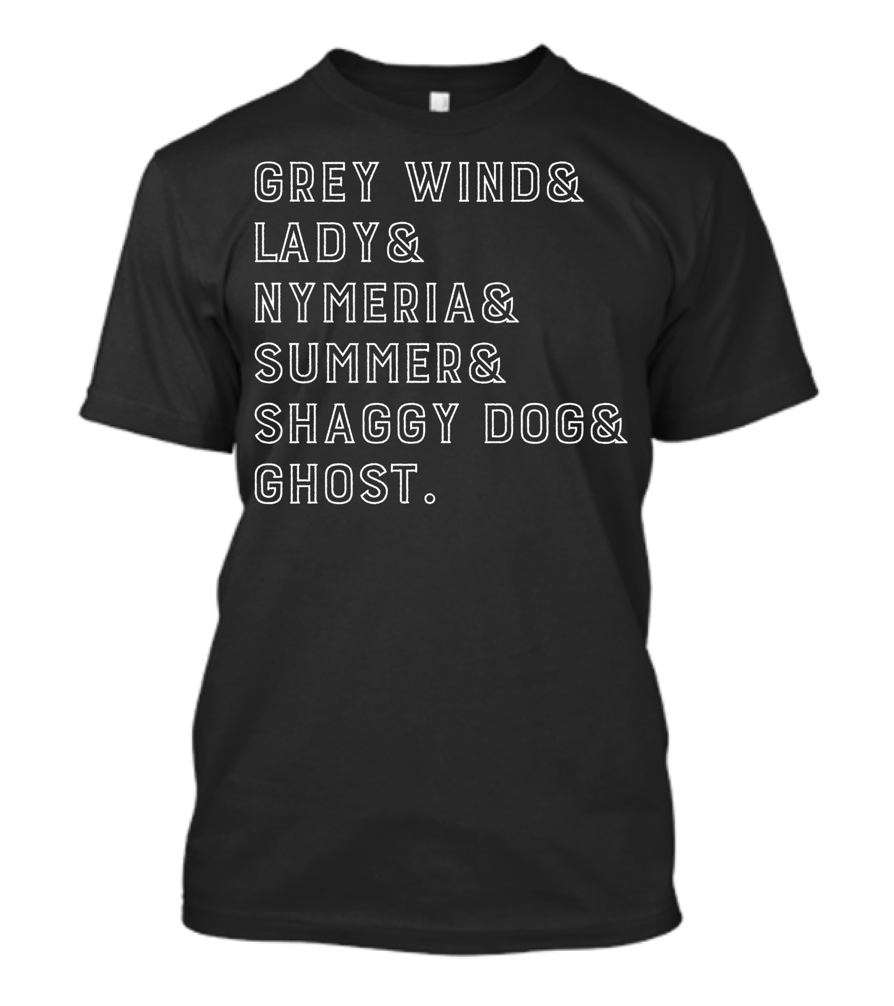 Grey Wind Lady Nymeria Summer Shaggy Dog Ghost T-Shirt