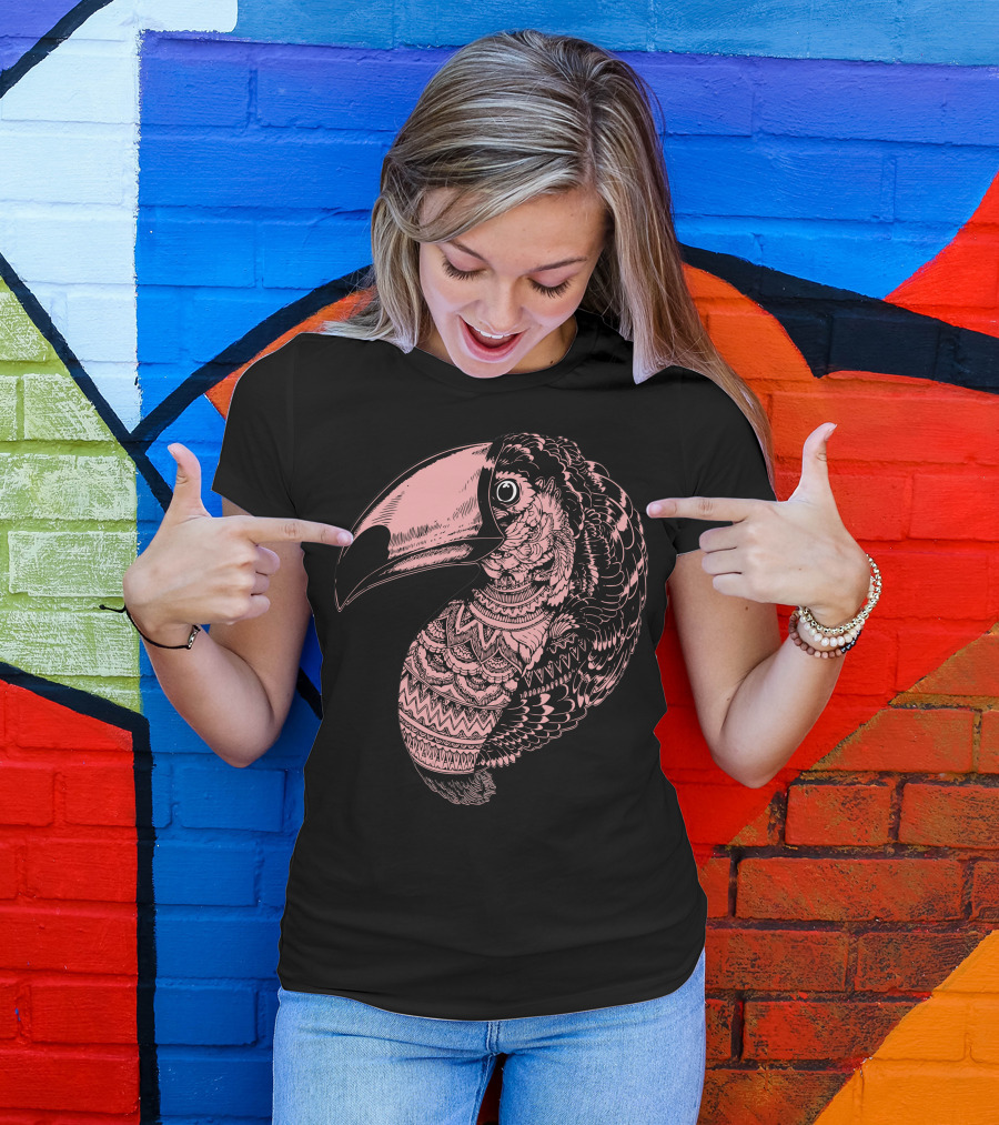 Guacamaya Bird Amazonas Wings Intricate Toucan T-Shirt