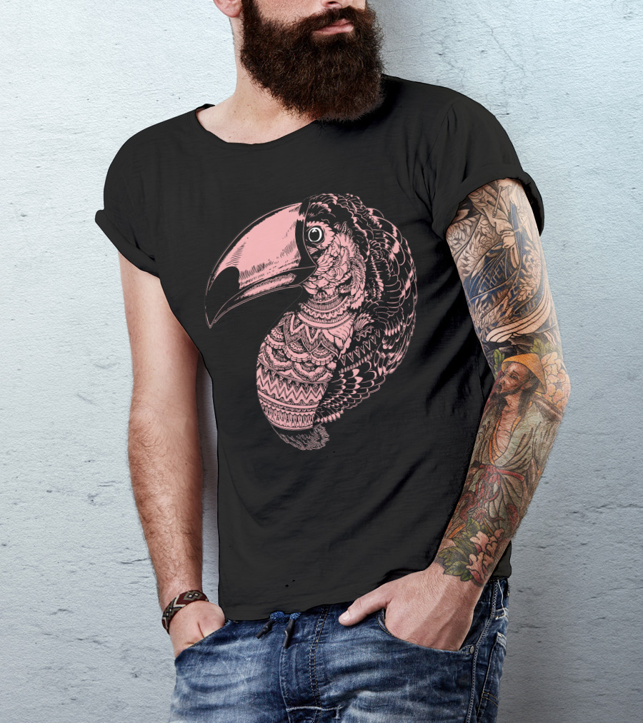 Guacamaya Bird Amazonas Wings Intricate Toucan T-Shirt
