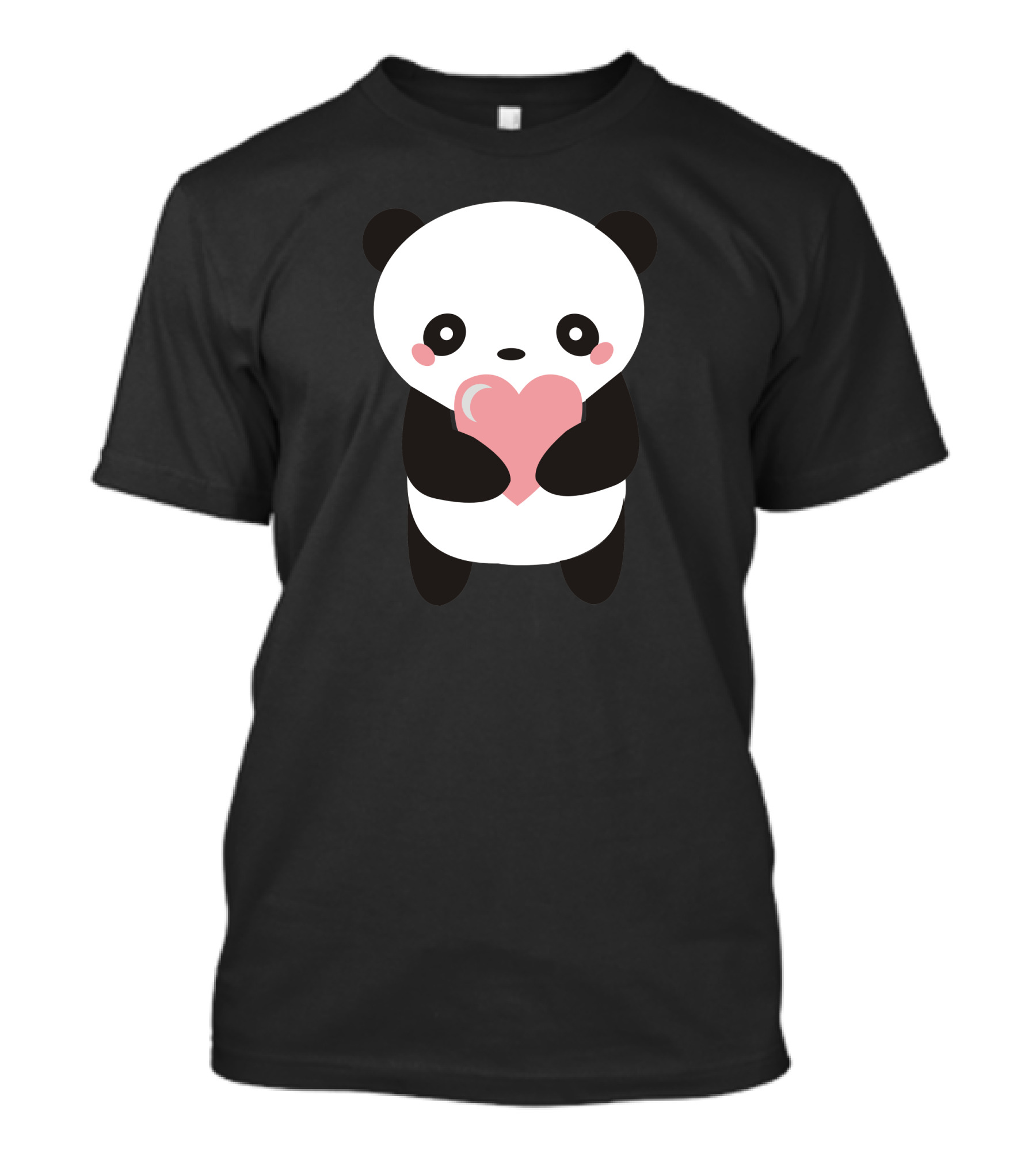 Hawaii Panda Holding Heart Love T-Shirt