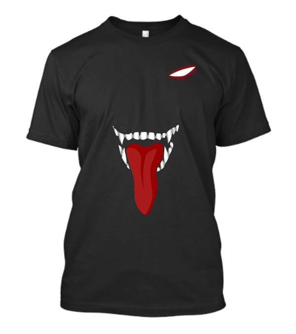 Hell Face Red Eye Evil Tongue Fangs T-Shirt