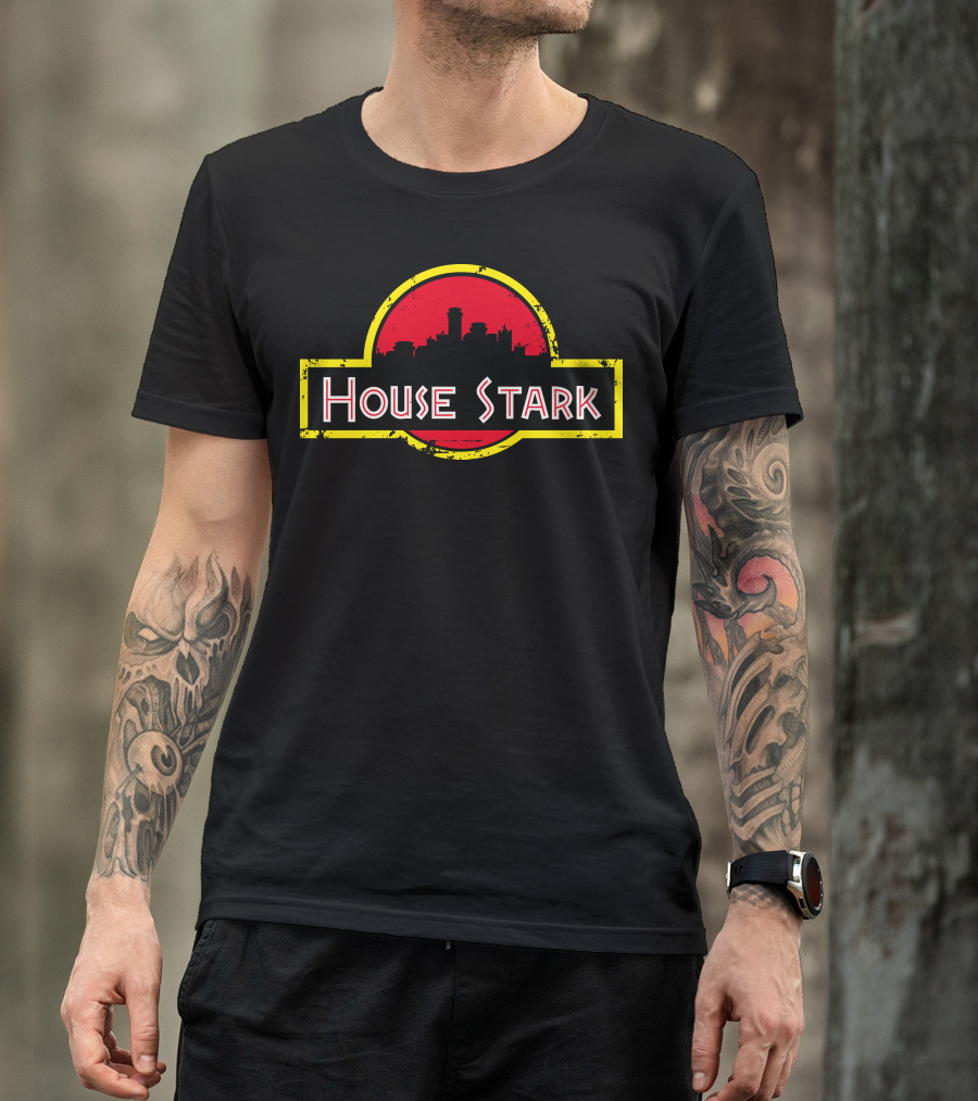 House Stark Jurassic Logo Crossover T-Shirt