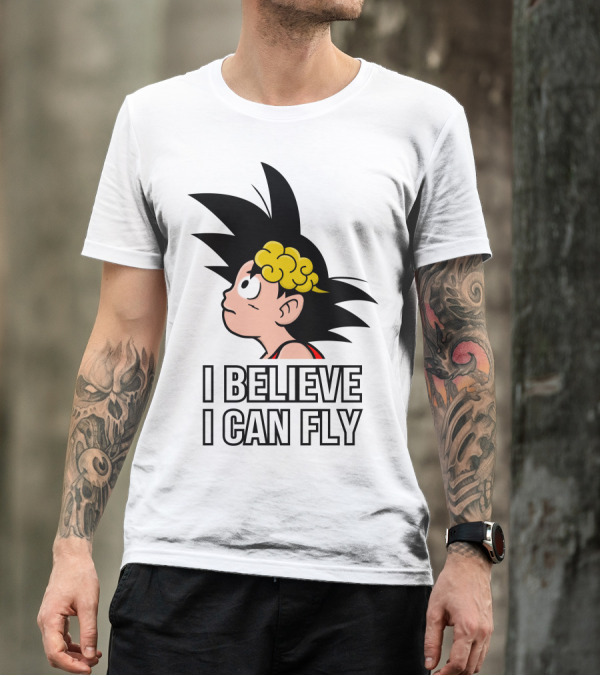 I Believe I Can Fly Retro Anime Character T-Shirt
