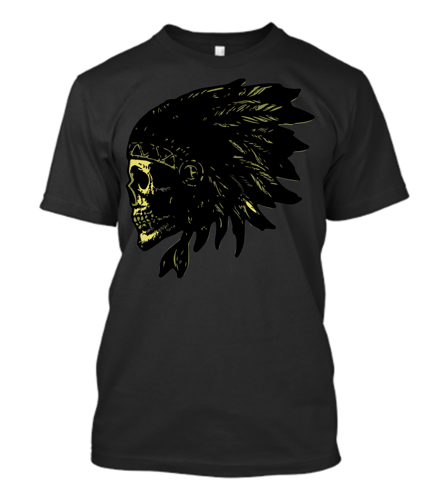 Indian Skull Native American Headdress T-Shirt