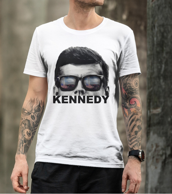 KENNEDY Sunglasses American Flag Reflection T-Shirt