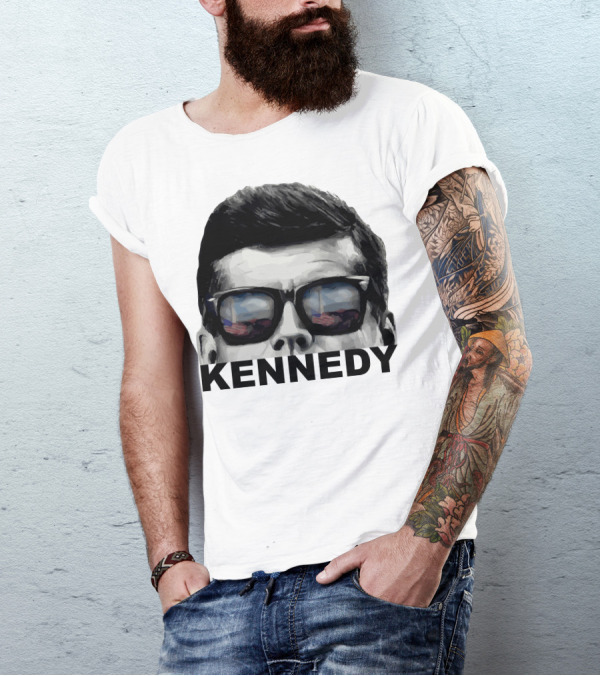 KENNEDY Sunglasses American Flag Reflection T-Shirt