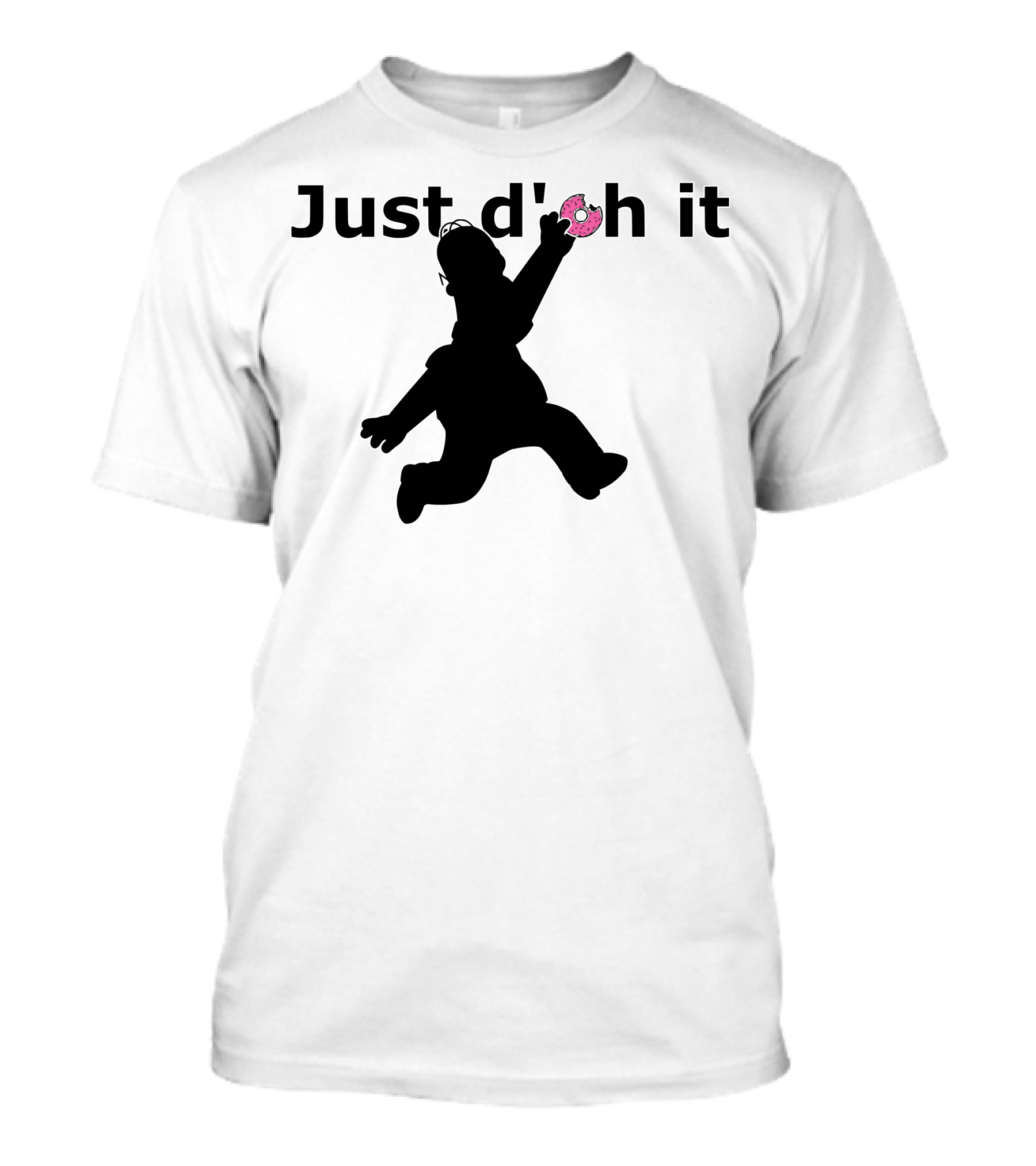 Just D'oh It Donut Silhouette Jumping Man T-Shirt