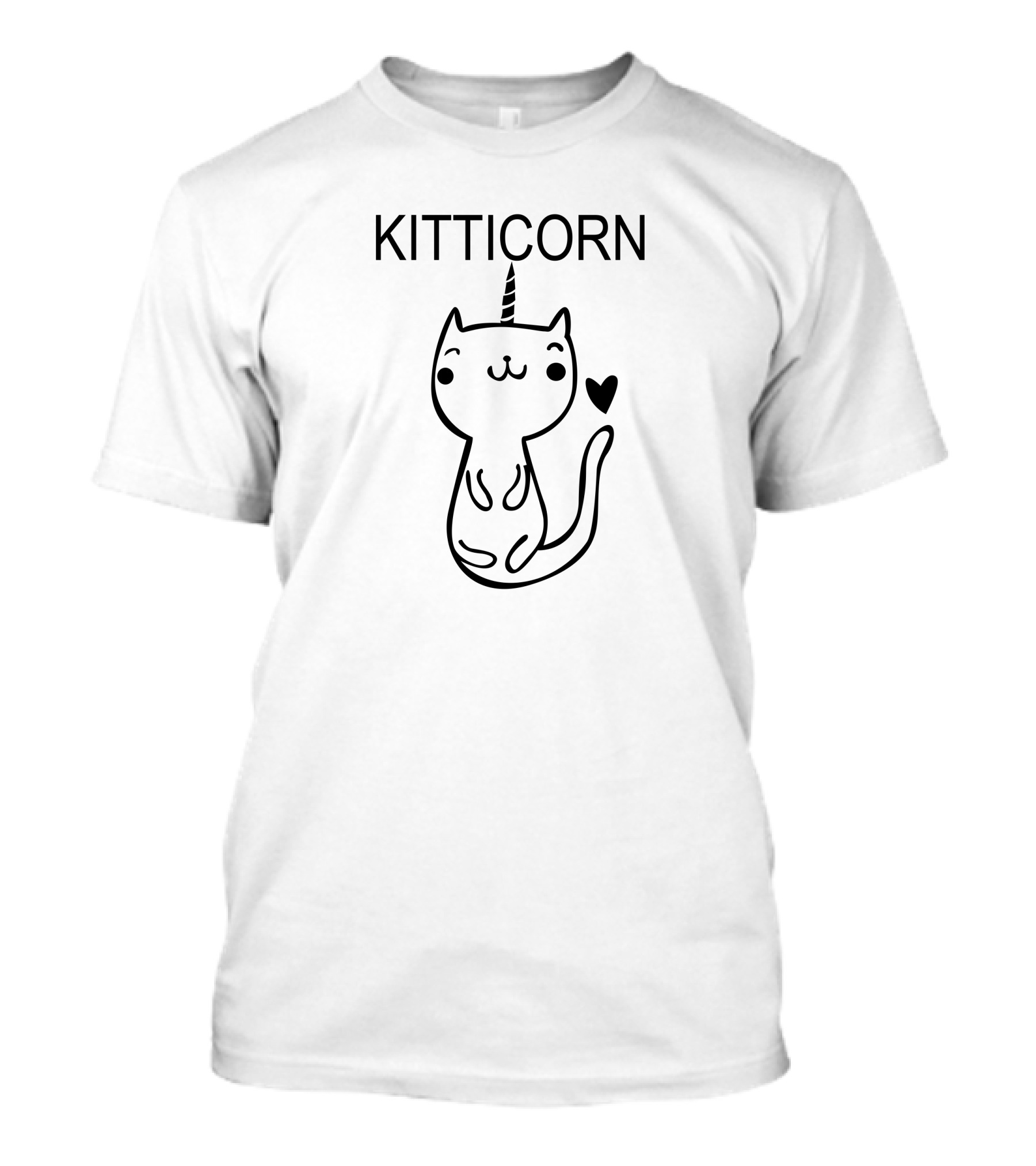 Kitticorn Cute Cat Unicorn Love Element T-Shirt