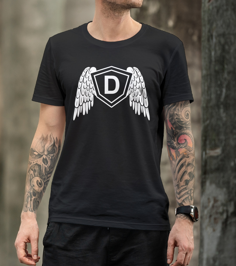 D Emblem With Angelic Wings T-Shirt