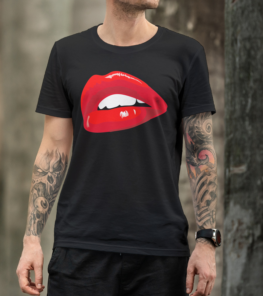Red Lips Kiss Passion Girl Iconic T-Shirt
