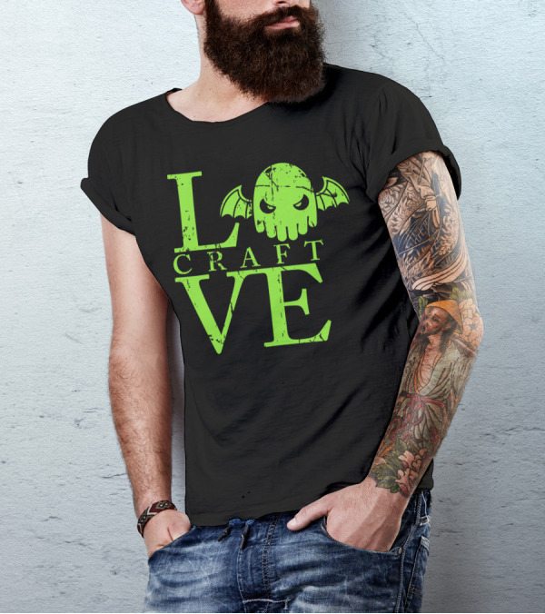 Love Craft Bat Skull Iconic T-Shirt