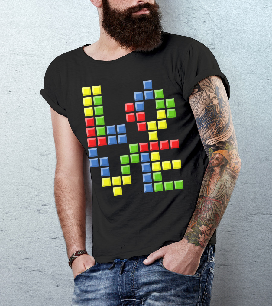Love Puzzles Retro Block T-Shirt