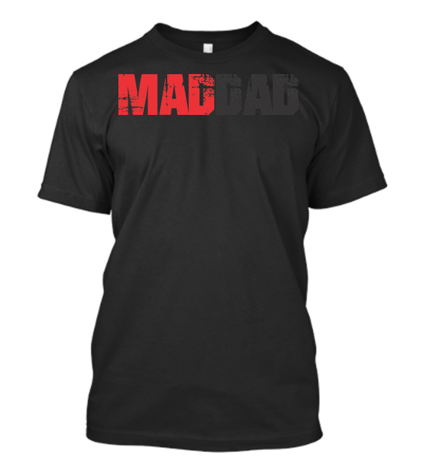 MAD DAD Bold Distressed Black T-Shirt